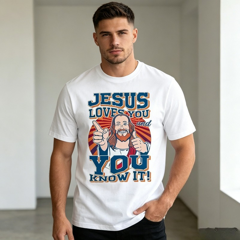 Street Style Fashion Quotes - เสื้อยืดพิมพ์ลายคำคมพระเยซูเกี่ยวกับศรัทธาคริสเตียน เสื้อยืดแขนสั้นลำลองสำหรับทุกเพศ เหมาะสำหรับใส่ไปโบสถ์และสไตล์สตรีท