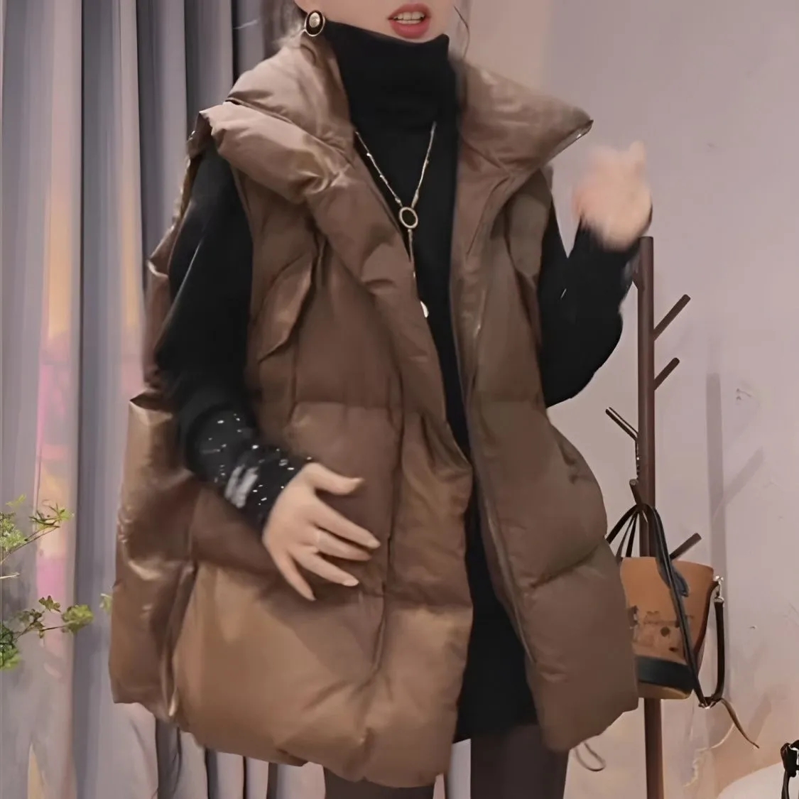 Puffer Vest Padded - เสื้อกั๊กพาร์กาผู้หญิงไซส์ใหญ่ 4XL ปี 2026 เสื้อกันหนาวลำลองแบบไม่มีแขน สไตล์เกาหลี