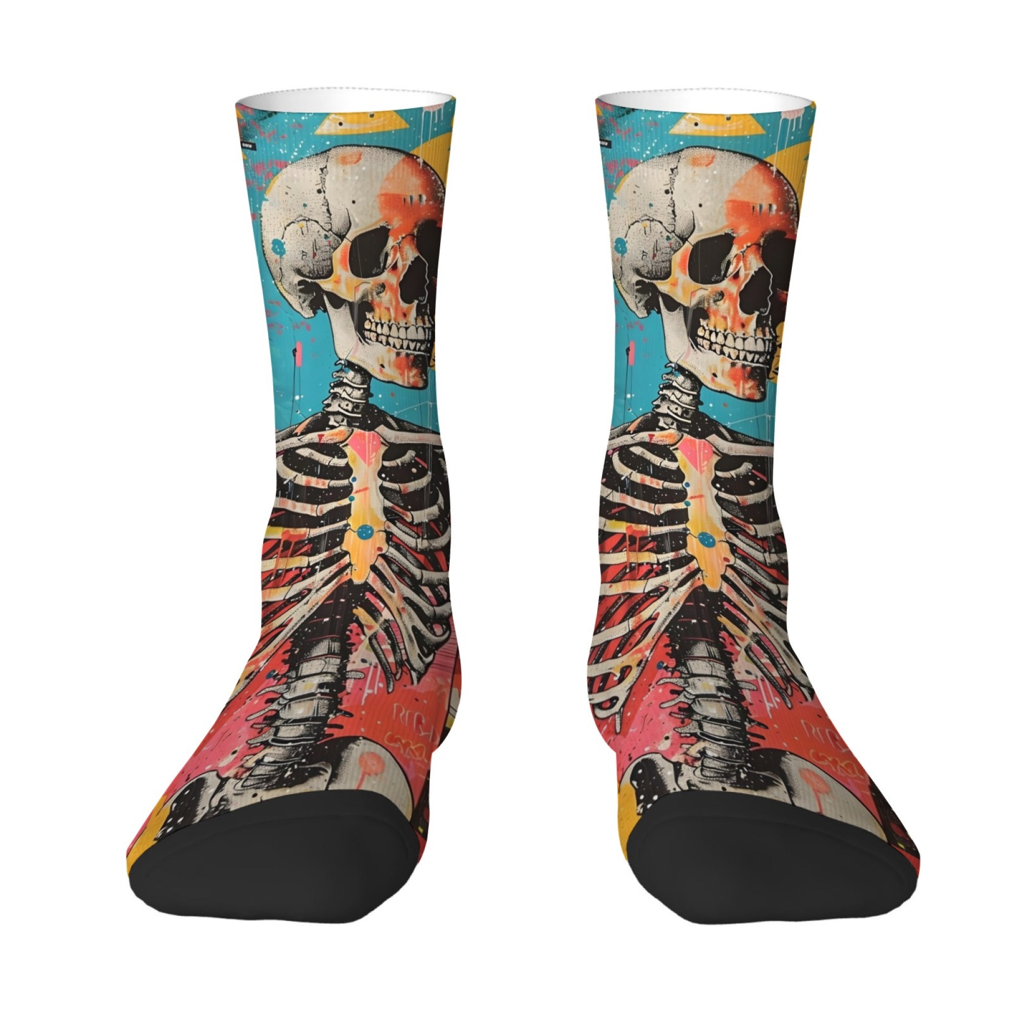 ถุงเท้าผู้ชายลายกราฟฟิตี้ป๊อปอ - Street Fashion Graffiti บทวิจารณ์และราคา