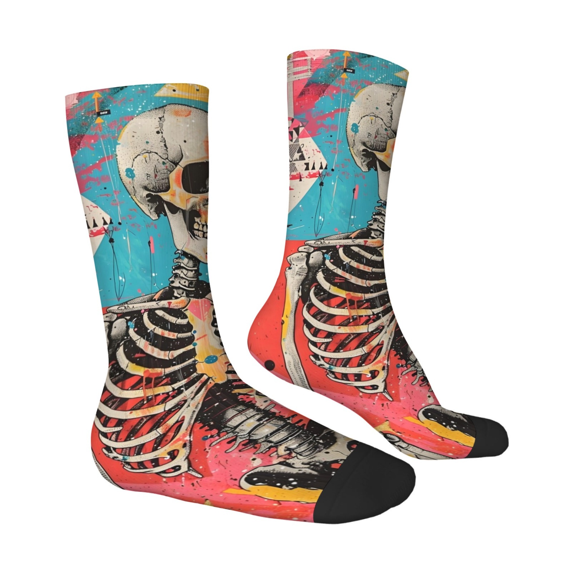 ถุงเท้าผู้ชายลายกราฟฟิตี้ป๊อปอ - Street Fashion Graffiti บทวิจารณ์และราคา