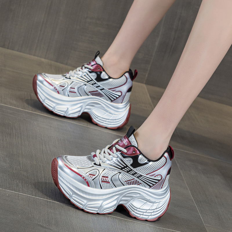 รองเท้าผ้าใบเสริมส้นสูง 8 ซม.  - Chunky Sneaker Platform บทวิจารณ์และราคา