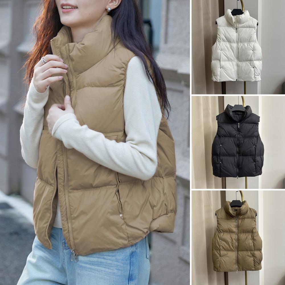 เสื้อกั๊กแฟชั่นสำหรับฤดูหนาว เ - Puffer Vest Padded บทวิจารณ์และราคา