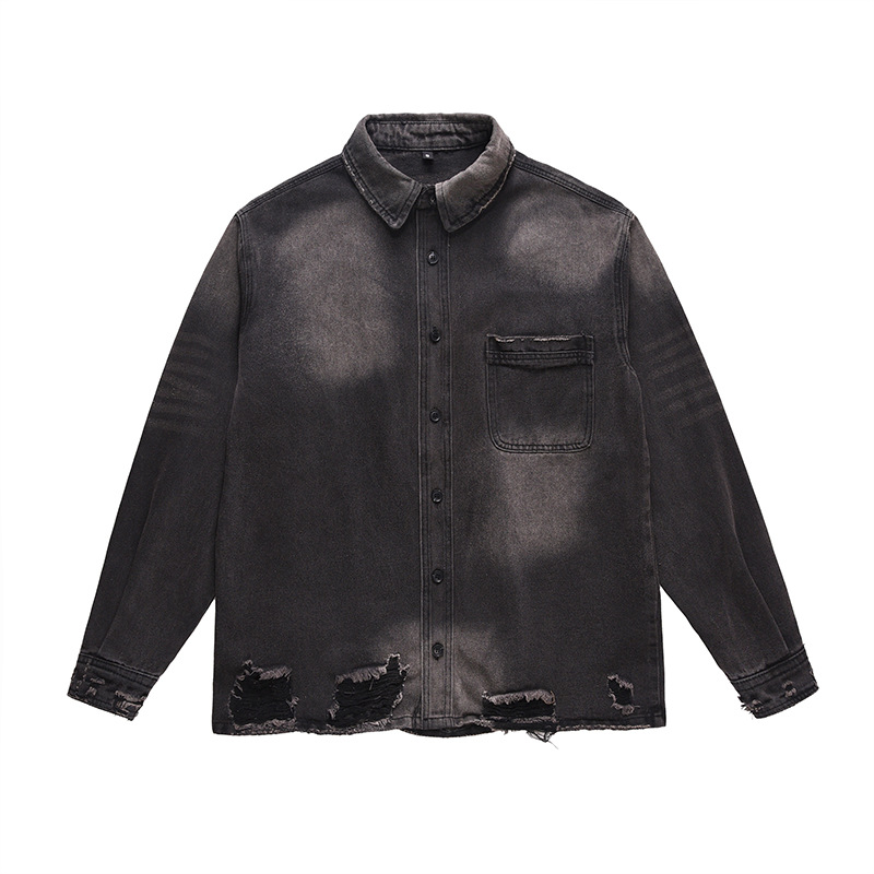 เสื้อแจ็คเก็ตยีนส์ขาดๆ สไตล์สต - Street Fashion Vintage บทวิจารณ์และราคา