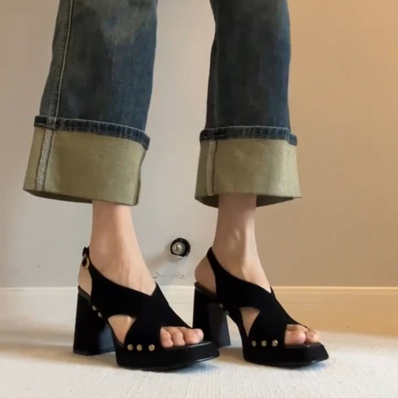 รองเท้าส้นสูงแบบเปิดนิ้วเท้าสไ - Chunky Sneaker Platform บทวิจารณ์และราคา