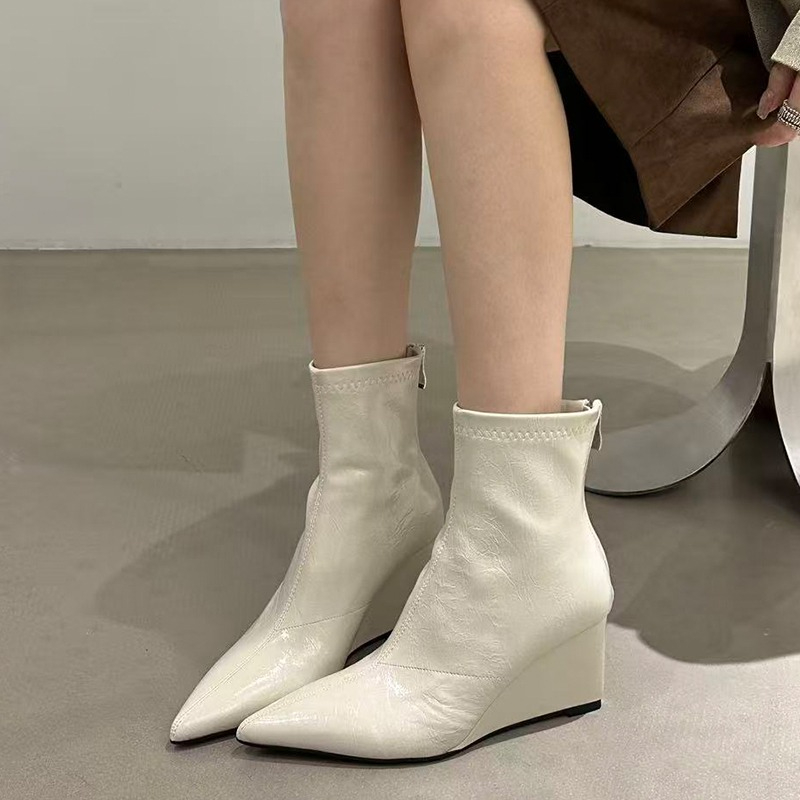 รองเท้าบูทส้นสูงสไตล์วินเทจสำห - Street Fashion Vintage บทวิจารณ์และราคา
