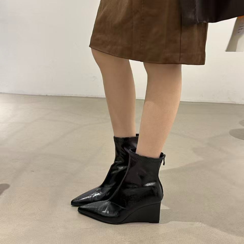 รองเท้าบูทส้นสูงสไตล์วินเทจสำห - Street Fashion Vintage บทวิจารณ์และราคา