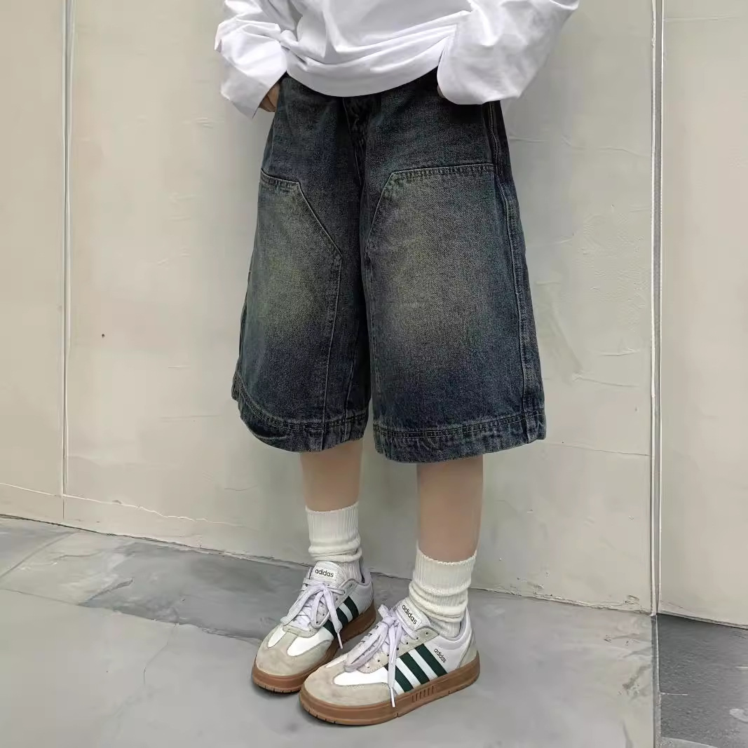 กางเกงยีนส์ขาสั้นทรงหลวมสไตล์ว - Street Fashion Vintage บทวิจารณ์และราคา