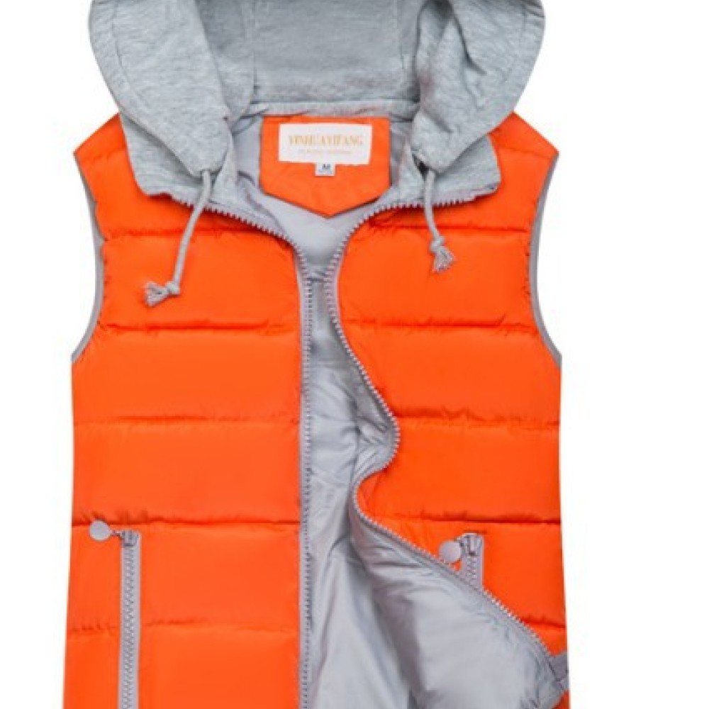 เสื้อกั๊กมีฮู้ดบุผ้าสำหรับผู้ห - Puffer Vest Padded บทวิจารณ์และราคา