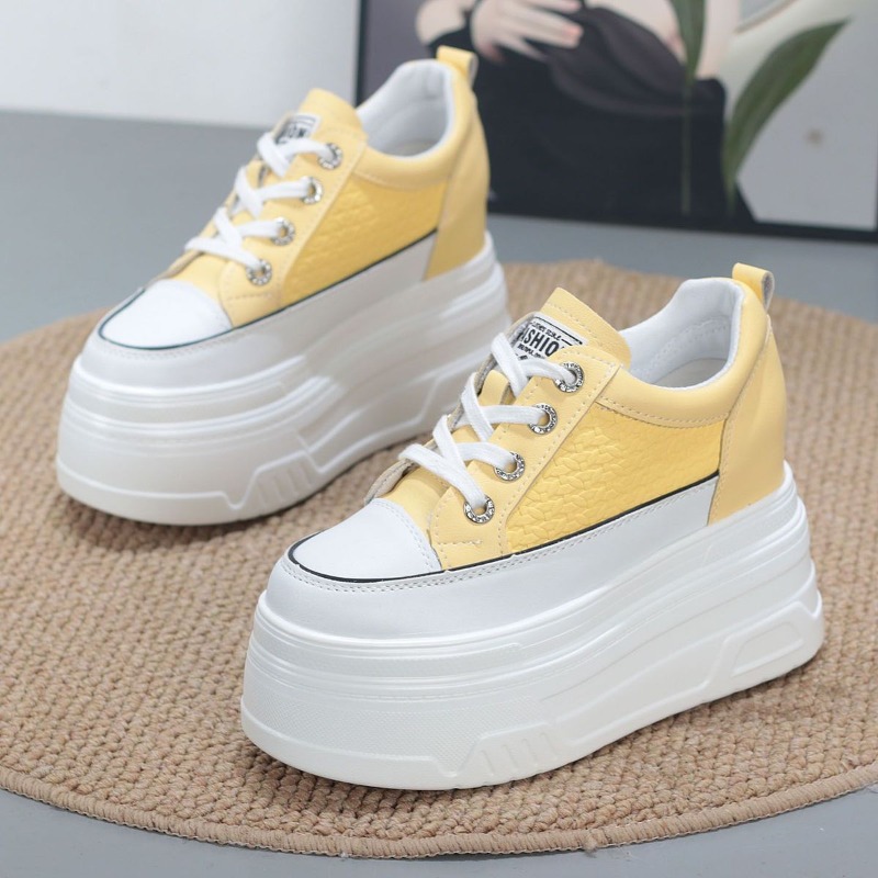 รองเท้าผ้าใบส้นเตารีดแบบหนา รุ - Chunky Sneaker Platform บทวิจารณ์และราคา