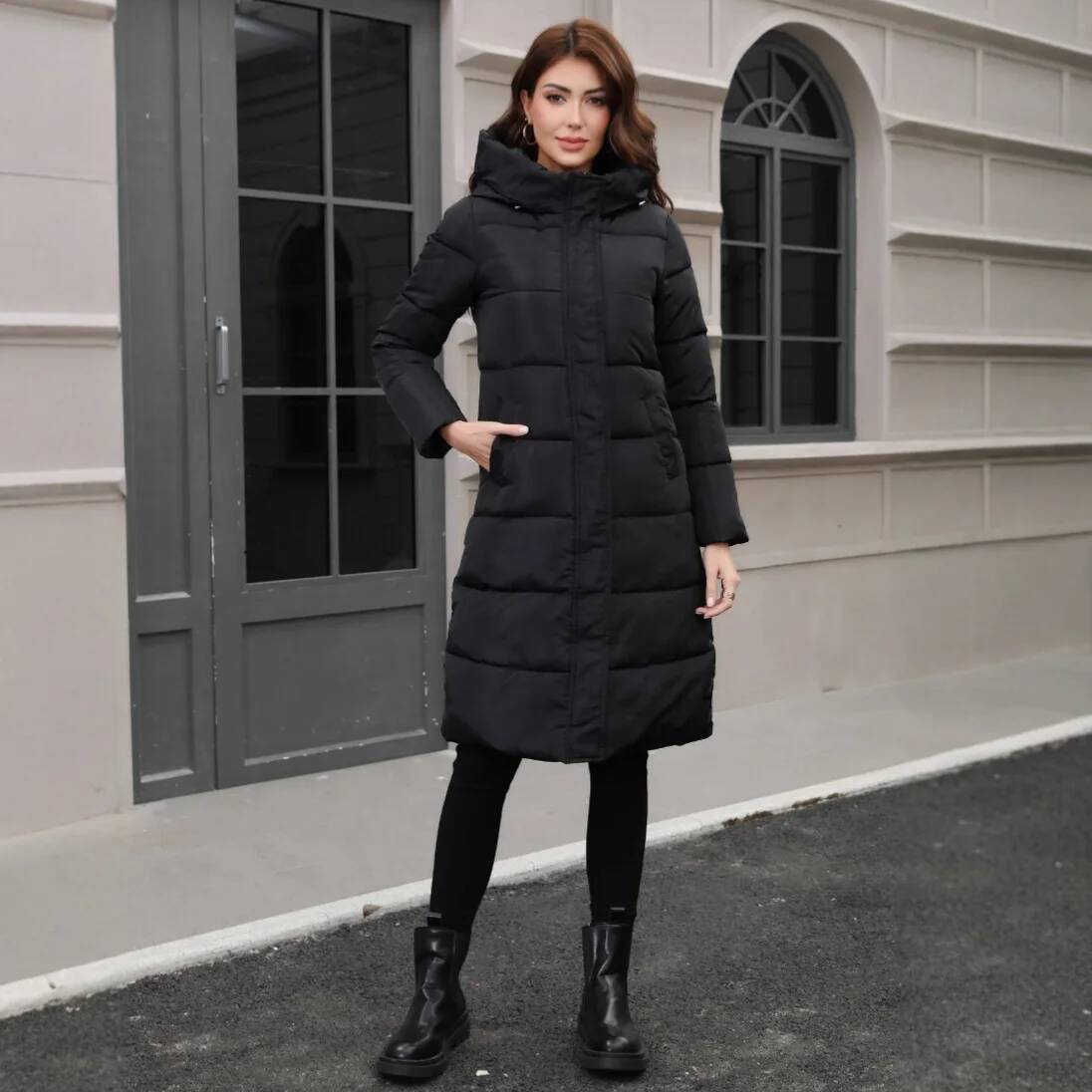 เสื้อโค้ทกันหนาวผู้หญิงสไตล์อเ - Street Fashion Taiwan บทวิจารณ์และราคา