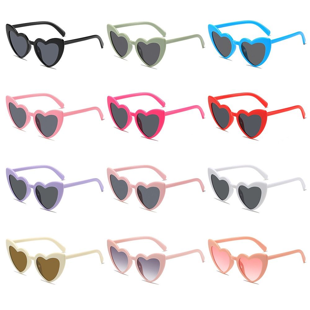 แว่นกันแดดรูปหัวใจป้องกันรังสี - Street Fashion Vintage บทวิจารณ์และราคา