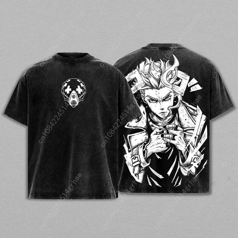 เสื้อยืดลายอนิเมะวินเทจ Gachia - Street Fashion Vintage บทวิจารณ์และราคา