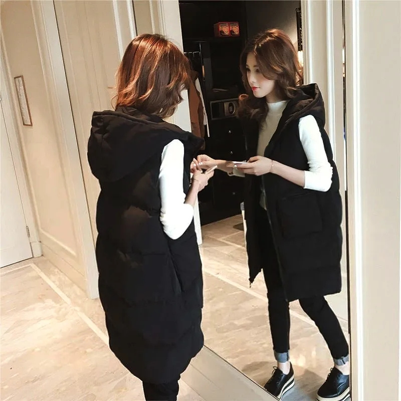 เสื้อกั๊กพัฟเฟอร์แบบมีฮู้ดสำหร - Puffer Vest Padded บทวิจารณ์และราคา