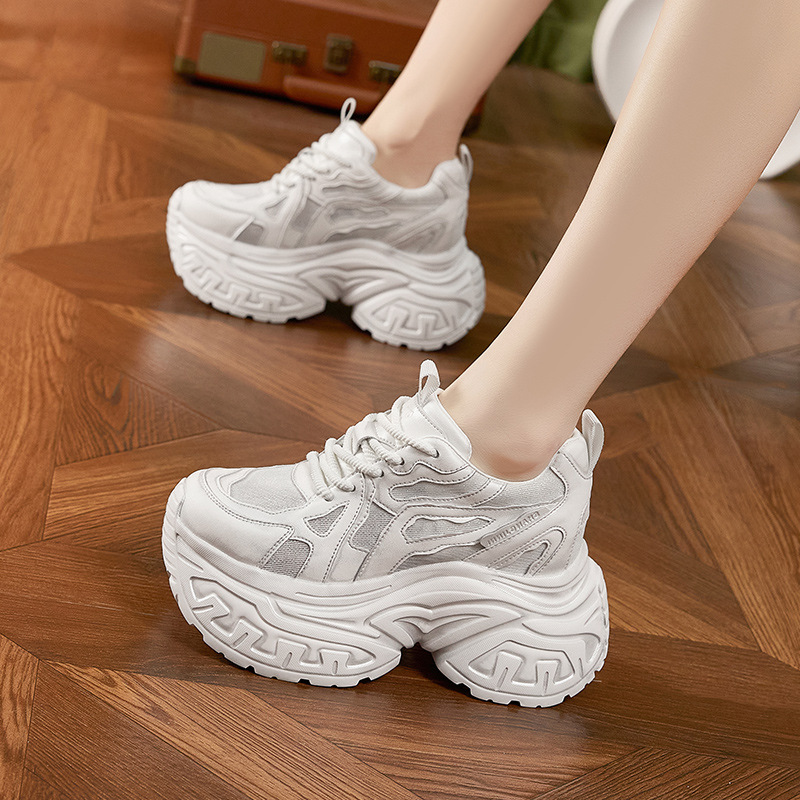 รองเท้าผ้าใบแฟชั่นผู้หญิงแบบหน - Chunky Sneaker Platform บทวิจารณ์และราคา