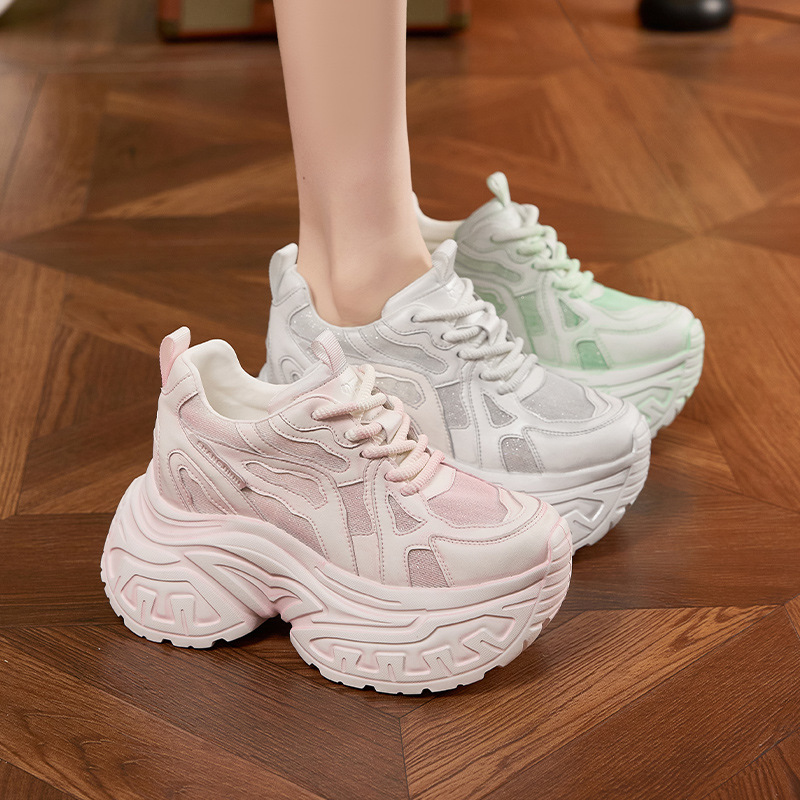 รองเท้าผ้าใบแฟชั่นผู้หญิงแบบหน - Chunky Sneaker Platform บทวิจารณ์และราคา